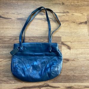 Vintage Navy Blue Leather Purse